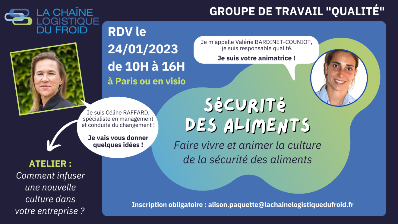 Groupe de travail « QUALITÉ : animons la culture de la sécurité des aliments ! »